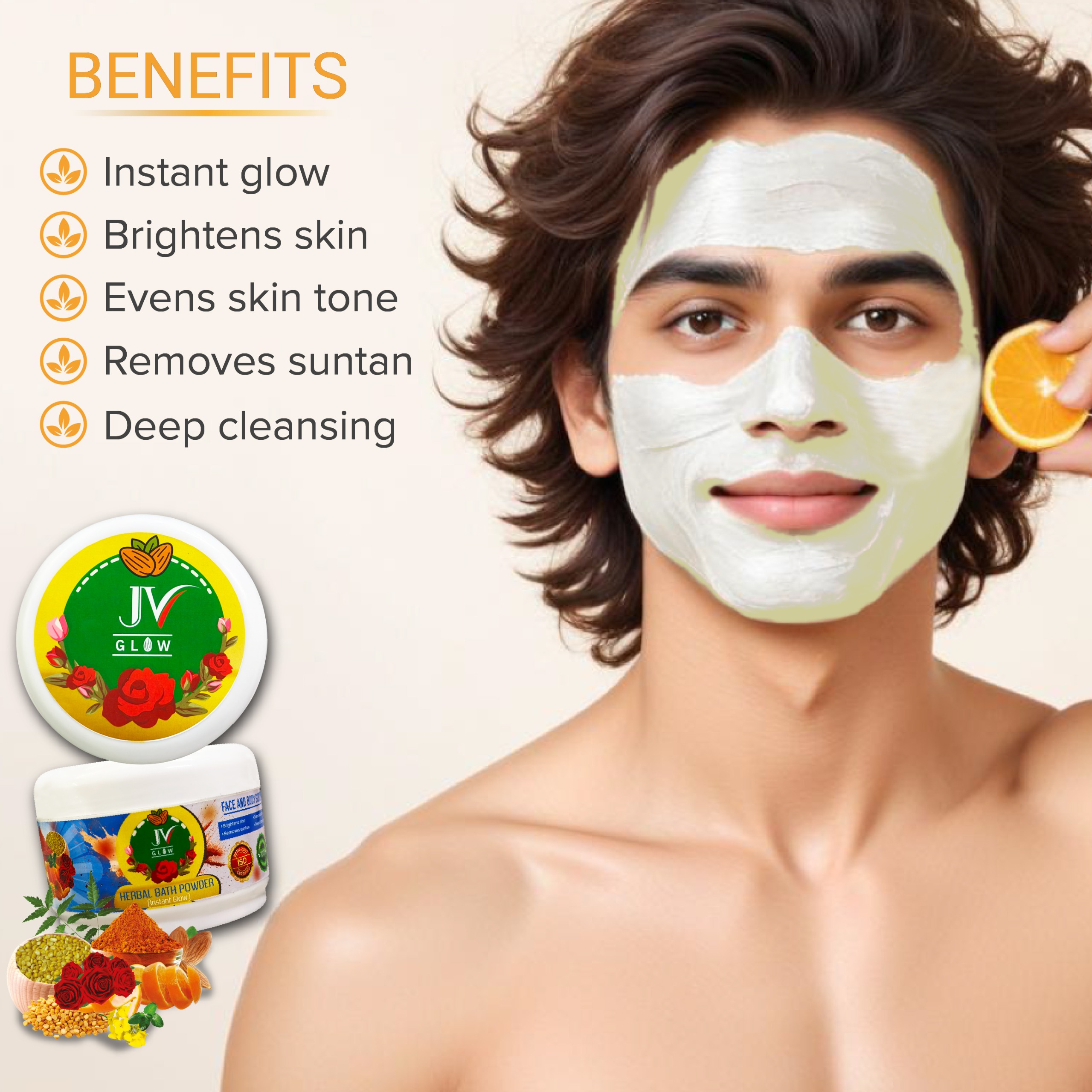 Herbal Bath Powder Men (100 grm)